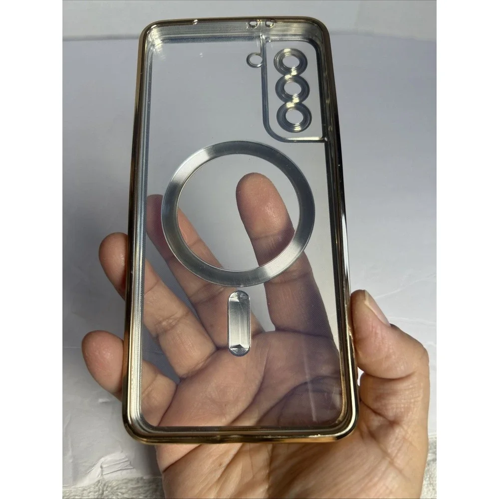 Clear And Gold Case Samsung Galaxy S26 Ultra S25 S24 S23 S22